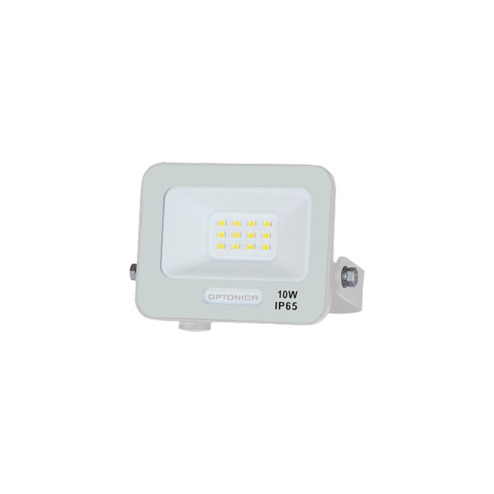 LED SMD FLOODLIGHT WHITE 10W 90lm/W AC180-265V 120° IP65 4000K - 15cm CABLE