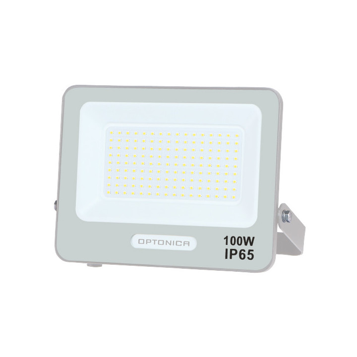 LED SMD FLOODLIGHT WHITE 100W 90lm/W AC180-265V 120° IP65 4000K - 15cm CABLE