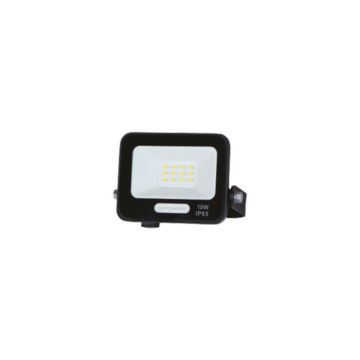 LED SMD FLOODLIGHT BLACK 10W 90lm/W AC180-265V 120° IP65 6000K - 15cm CABLE