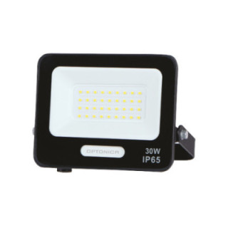 LED SMD FLOODLIGHT BLACK 30W 90lm/W AC180-265V 120° IP65 3000K - 15cm CABLE
