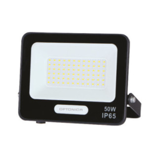 LED SMD FLOODLIGHT BLACK 50W 90lm/W AC180-265V 120° IP65 4000K - 15cm CABLE