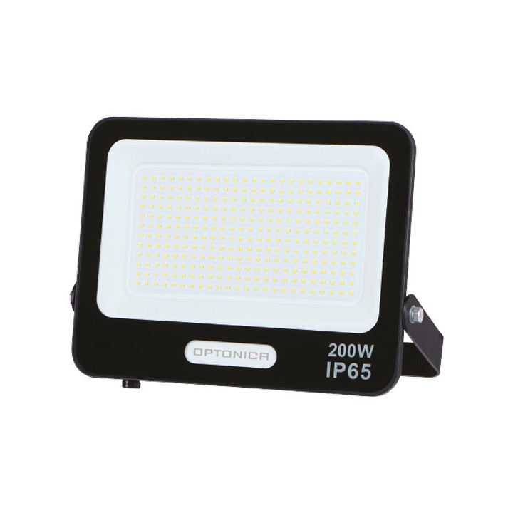 LED SMD FLOODLIGHT BLACK 200W 90lm/W AC180-265V 120° IP65 4000K - 30cm CABLE