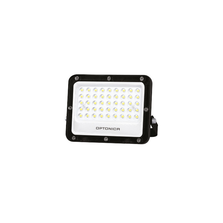 LED SMD FLOODLIGHT BLACK 30W 100lm/W AC180-265V 90° IP65 4000K - 30cm CABLE