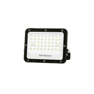 LED SMD FLOODLIGHT BLACK 30W 100lm/W AC180-265V 90° IP65 3000K - 30cm CABLE