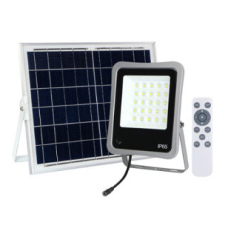 SOLAR POWER LED FLOODLIGHT 8W 500Lm 6000K 3.2V/6Ah - CHARGE RAPIDE