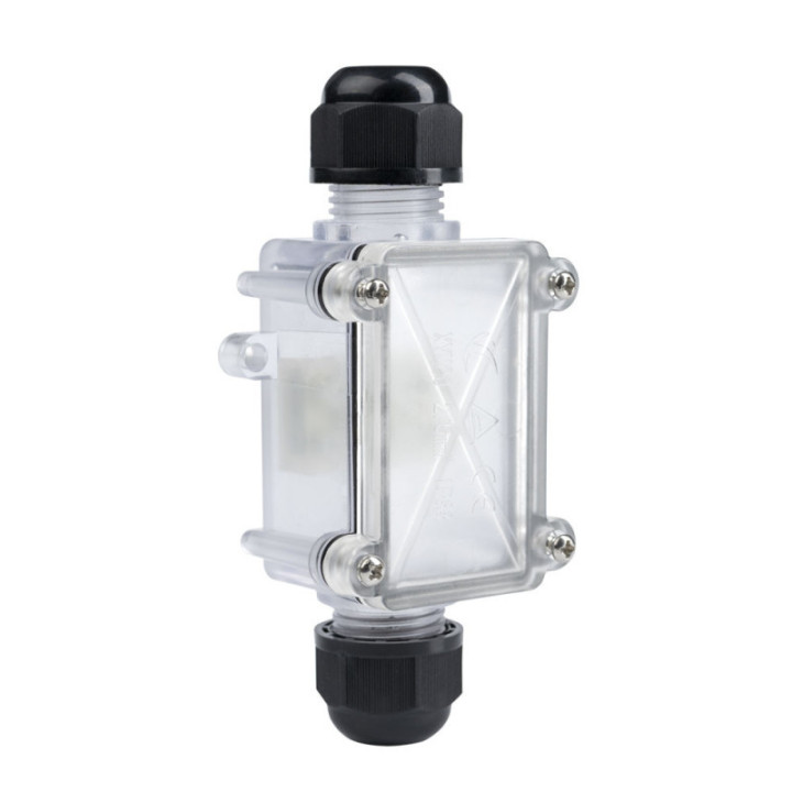 BORNIER ÉTANCHE IP68 - BOX SPLITTER 2 BORNES - TRANSPARENT