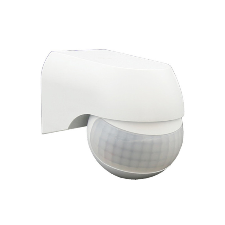 Détecteur de mouvement PIR IP54 AC220-240V D:12m 180° Lux:10-2000
