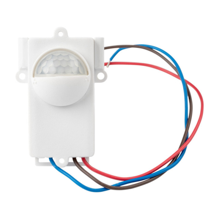 Détecteur de mouvement PIR IP44 AC220-240V D:10m 120° Lux:10-2000