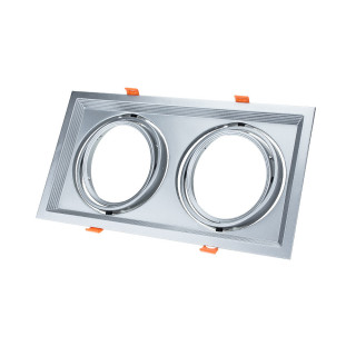CORPS ARGENT RECTANGULAIRE 2*ANNEAUX AJUSTABLES 330*180*42mm
