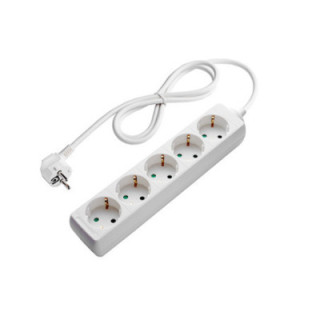 POWER STRIP 5-SOCKETS 3G1.5mm-3M, 16A, 230V, Max3500W, IP20 - BLANC