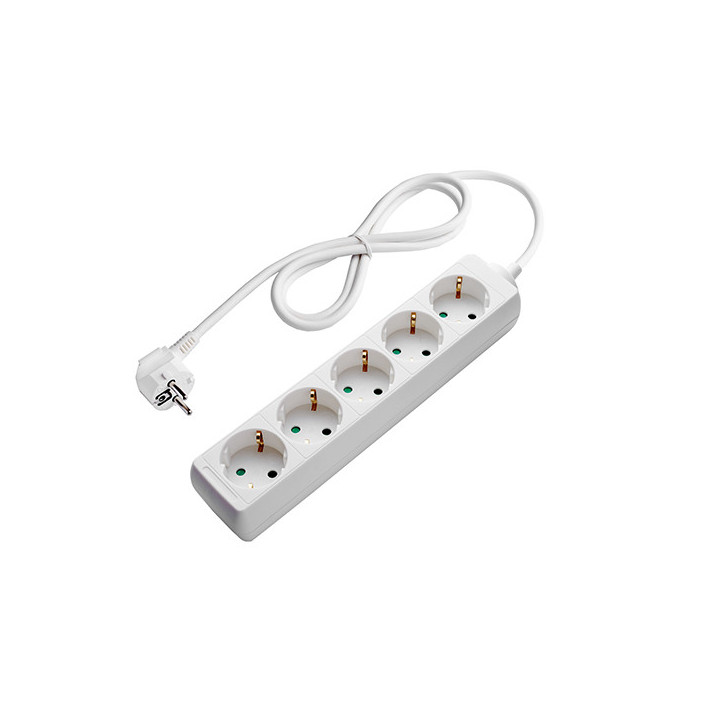 POWER STRIP 5-SOCKETS 3G1.5mm-3M, 16A, 230V, Max3500W, IP20 - BLANC