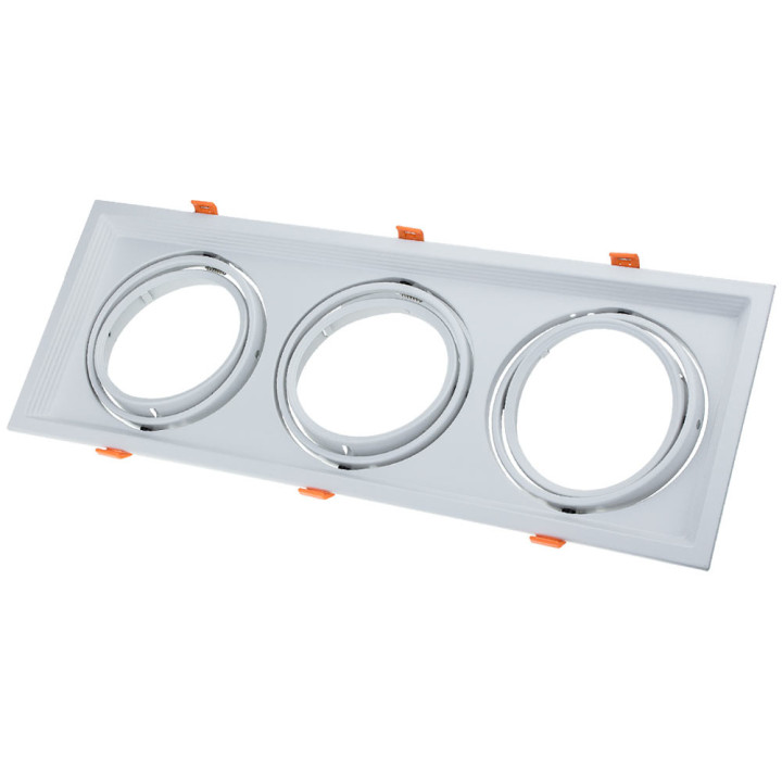 CORPS BLANC RECTANGULAIRE 3*ANNEAUX AJUSTABLES 480*180*42mm