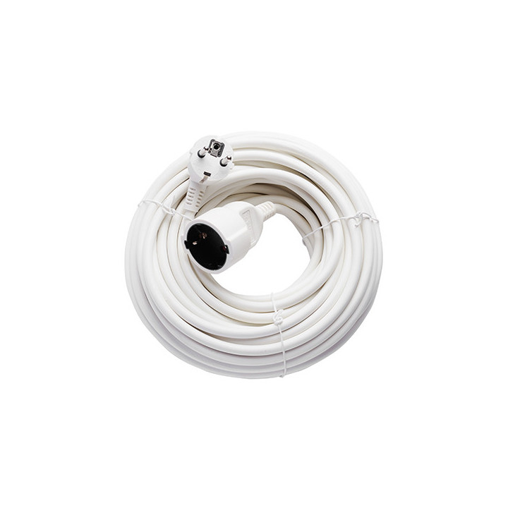 CORDON D'EXTENSION H05VV-F3G1.5mm-10M, 16A, 250V, Max3500W - BLANC