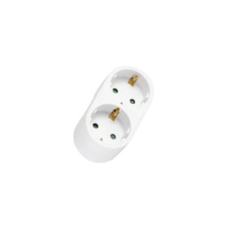 ADAPTATEUR 2 VOIES 16A, 230V, Max3500W, IP20 - BLANC