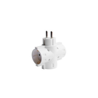 Adaptateur 3 voies 16A, 230V, Max3500W, IP20 - BLANC