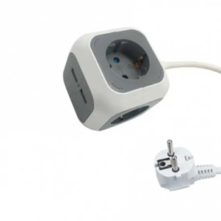 RALLONGE ÉLECTRIQUE AVEC 2*USB TYPE-A 1,4M DE CÂBLE