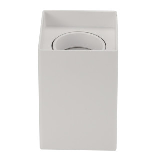 PROJECTEUR CARRÉ PLASTIQUE DOUILLE GU10 BLANC IP20 MAX-10W