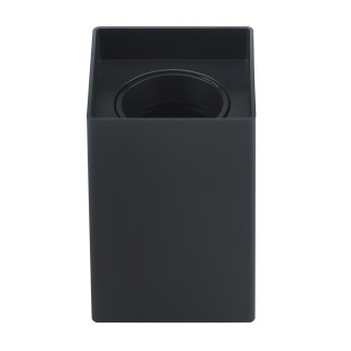 PROJECTEUR PLASTIQUE CARRÉ DOUILLE GU10 NOIR IP20 MAX-10W