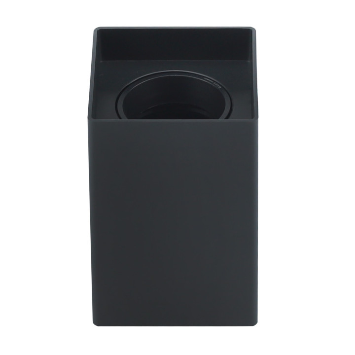 PROJECTEUR PLASTIQUE CARRÉ DOUILLE GU10 NOIR IP20 MAX-10W