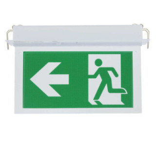 LED RECESSED FIXED EMERGENCY EXIT LIGHT 3.6V 900mAh 3-hours Emergency Duration with PVC Legend