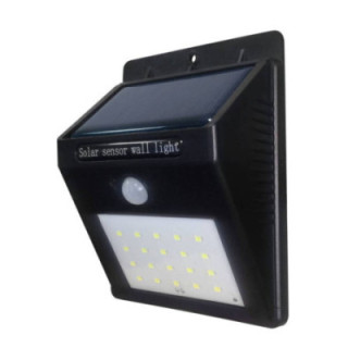 LAMPE SOLAIRE MURALE ALUMINIUM NOIR IP54 0.75W 6000K 5.5V
