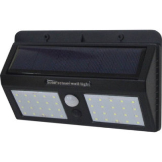 LAMPE SOLAIRE MURALE ALUMINIUM NOIR IP54 1.5W 6000K 7.4V