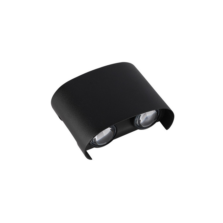 APPLIQUE LED AC220-240V 4W IP65 340LM BLACK BODY 3000K - ALUMINIUM