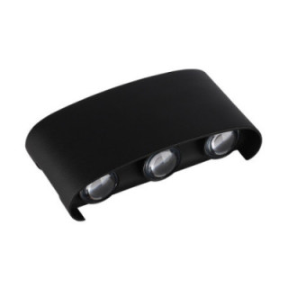 APPLIQUE LED AC220-240V 6W IP65 570LM BLACK BODY 3000K - ALUMINIUM