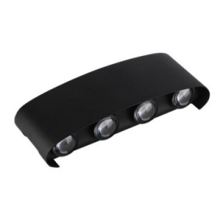 APPLIQUE LED AC220-240V 8W IP65 710LM BLACK BODY 3000K - ALUMINIUM