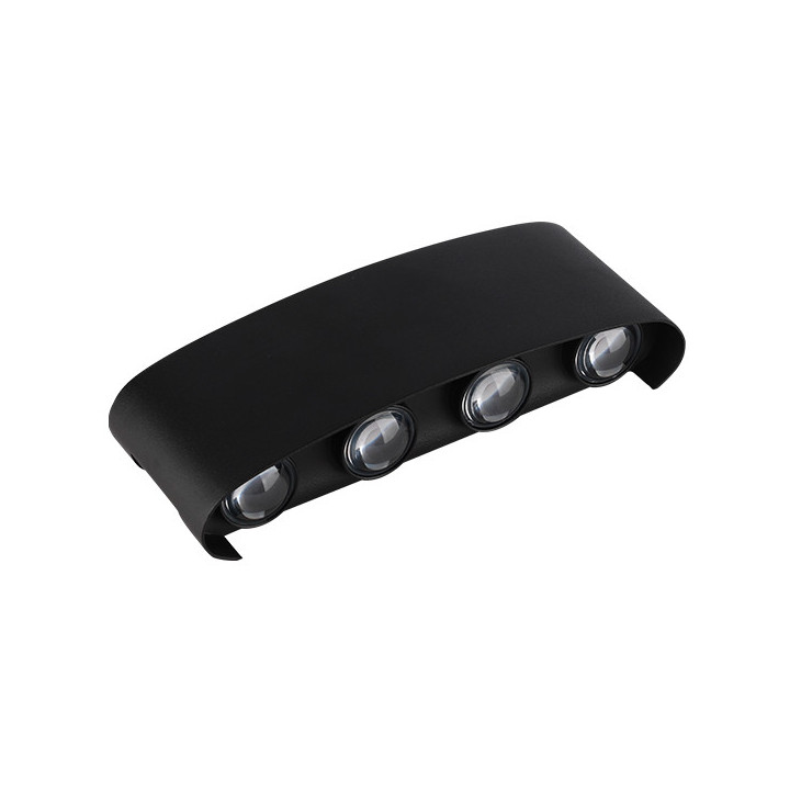 APPLIQUE LED AC220-240V 8W IP65 710LM BLACK BODY 3000K - ALUMINIUM