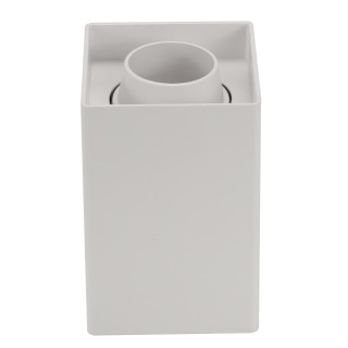 PROJECTEUR CARRÉ PLASTIQUE DOUILLE GU10 BLANC IP20 MAX-10W
