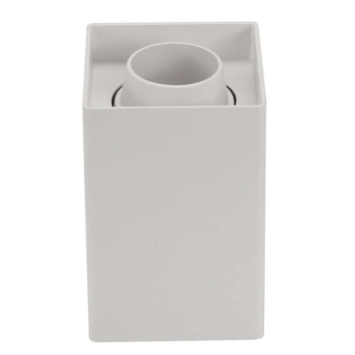 PROJECTEUR CARRÉ PLASTIQUE DOUILLE GU10 BLANC IP20 MAX-10W