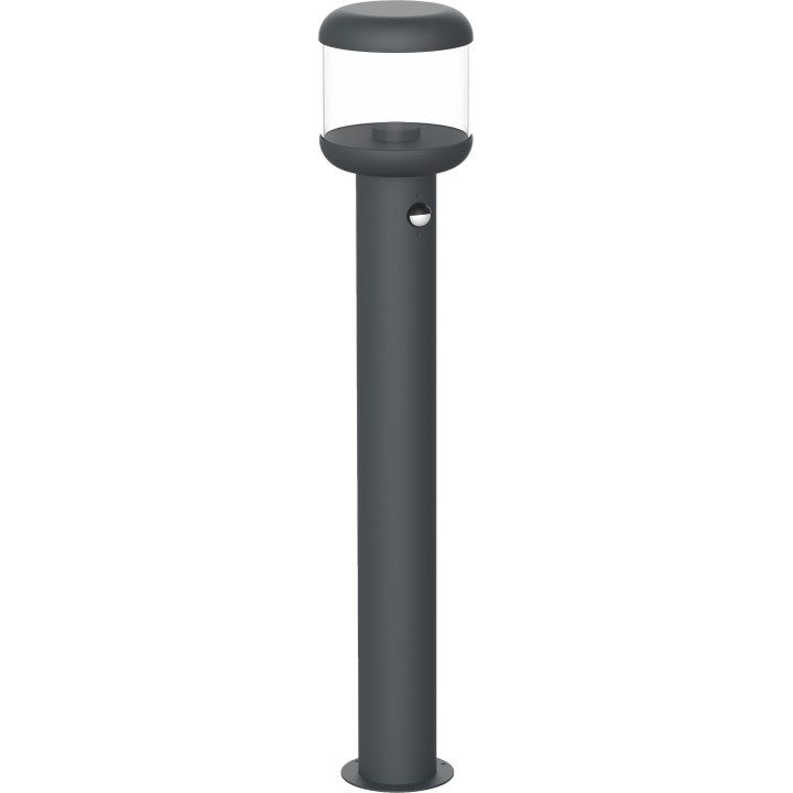 LAMPE PELOUSE ALUMINIUM CLAIR PC E27 SOCKET 220-240V IP54 - PIR détecteur
