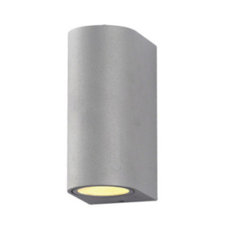 LAMPE MURALE ALUMINIUM ARGENT CORPS IP54 2*GU10 PRISE AC220-240V