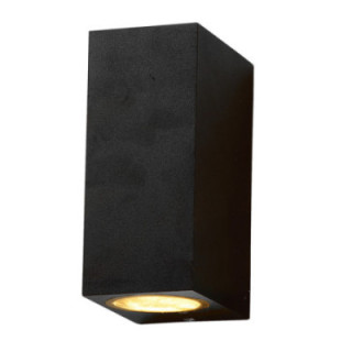 LAMPE MURALE ALUMINIUM NOIR CORPS IP54 2*GU10 PRISE AC220-240V