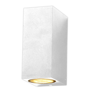 LAMPE MURALE ALUMINIUM CORPS BLANC IP54 2*GU10 PRISE AC220-240V