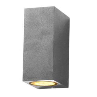 LAMPE MURALE ALUMINIUM ARGENT CORPS IP54 2*GU10 PRISE AC220-240V