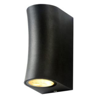 LAMPE MURALE ALUMINIUM NOIR CORPS IP44 2*GU10 PRISE AC220-240V