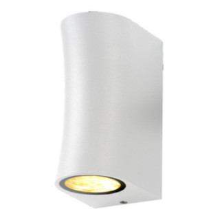 LAMPE MURALE ALUMINIUM CORPS BLANC IP44 2*GU10 PRISE AC220-240V