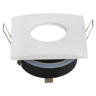 PROJECTEUR ALUMINIUM CARRÉ DOUILLE GU10 BLANC IP65 MAX-35W