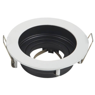 PROJECTEUR ROND ALUMINIUM BLANCNOIR DOUILLE GU10 IP20 MAX-35W