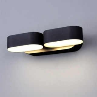LED applique murale EPISTAR AC220-240V 2*6W IP54 1320LM BLACK BODY 4000K
