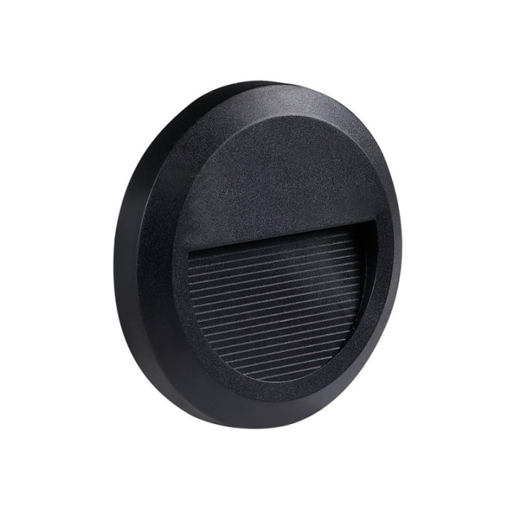 LED STEP LIGHT rond BLACK 2W 3000K AC220-240V IP65