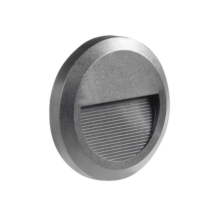 LED STEP LIGHT rond GREY 2W 4200K AC220-240V IP65