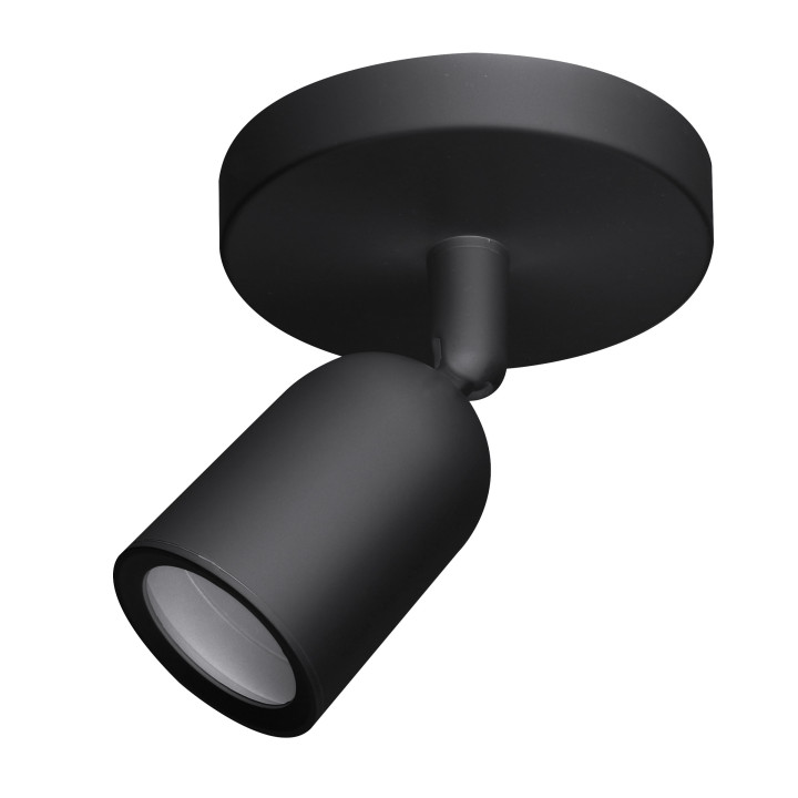 PROJECTEUR PLASTIQUE NOIR DOUILLE GU10 IP20 MAX-10W