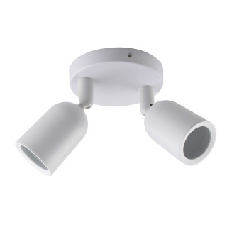 PROJECTEUR PLASTIQUE BLANC 2*GU10-SOCKET IP20 MAX-10W