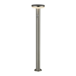 LED SOLAIRE LAMPE DE GAZON SS-BRUSHED ALUMINIUM 4.4W 600lm/60lm IP44 3.7V détecteur
