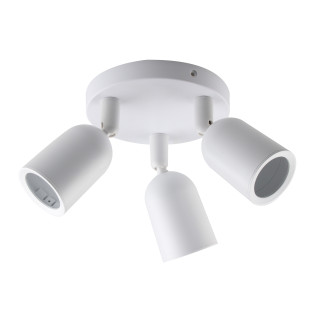 PROJECTEUR PLASTIQUE BLANC 3*GU10-SOCKET IP20 MAX-10W