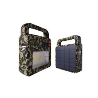 LAMPE+ENCEINTE SOLAIRE BLUETOOTH 3.7V 6AH, 3W 400LM IP44 - CAMOUFLAGE