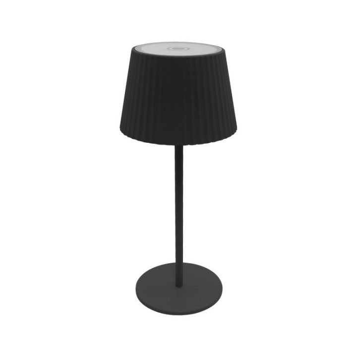 Lampe de table LED 2.2W 260LM 2700K-6500K(commutable) 2*2200mAh Li-ion Battery IP54 - NOIR